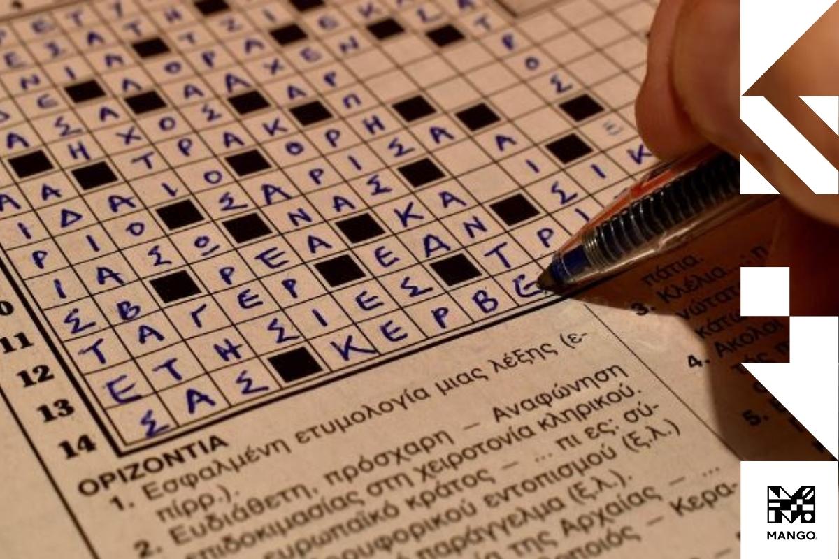 A crossword in Greek