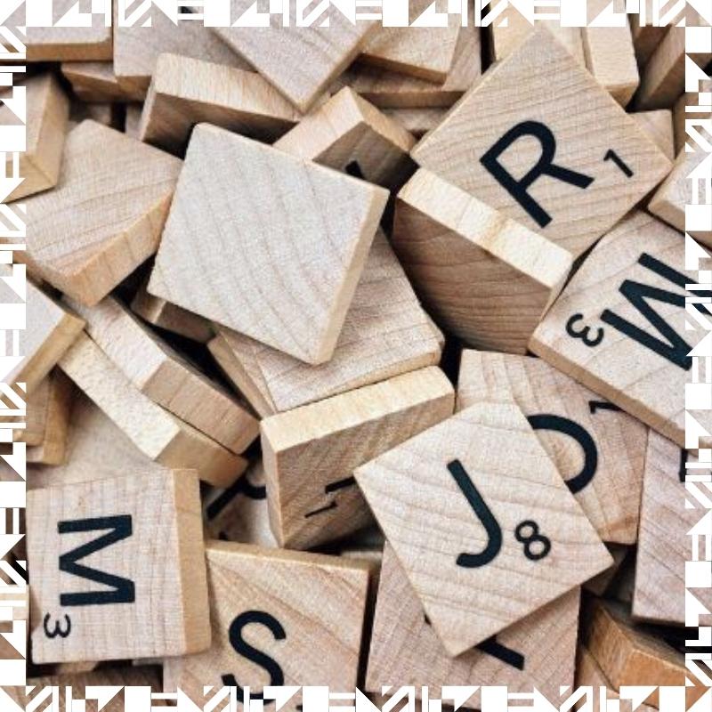 A bunch of scrabble tiles